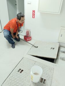 汙水池投藥處理
